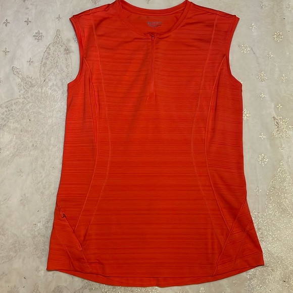 Athleta Pacifica Illumi UPF Fitted Swim Orange LargeTank Top - Picture 2 of 10